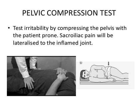 lateral pelvic compression test|gaenslen's test positive.